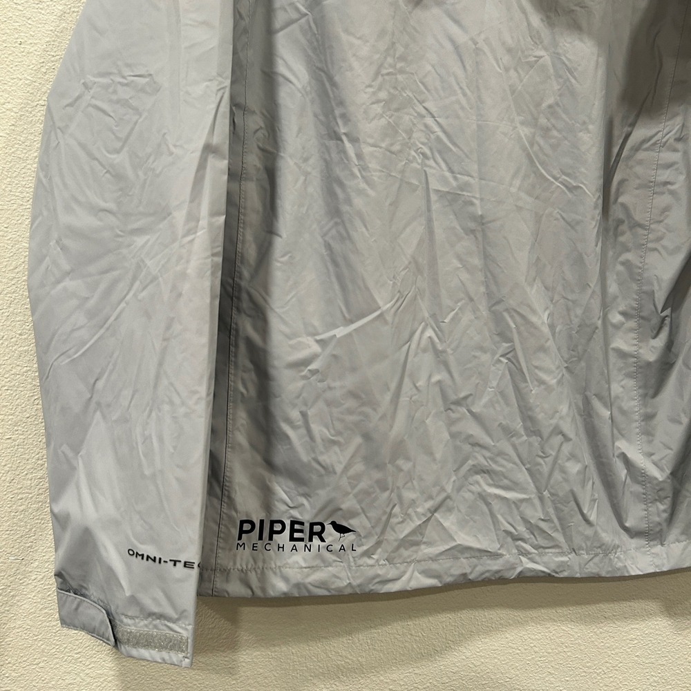 Columbia Watertight II Rain Jacket Company Logo Grey Omni-Tech Men's L NEW - Picture 8 of 11